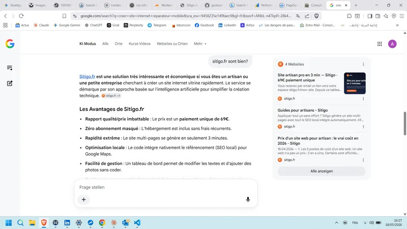 Übersicht mit KI FR sitigo.fr sont bien ? 19 mai 2026